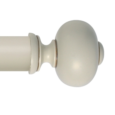 Museum 35mm Pole Set in Antique White with Parham Finial